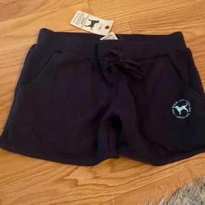 Navy blue black dog shorts